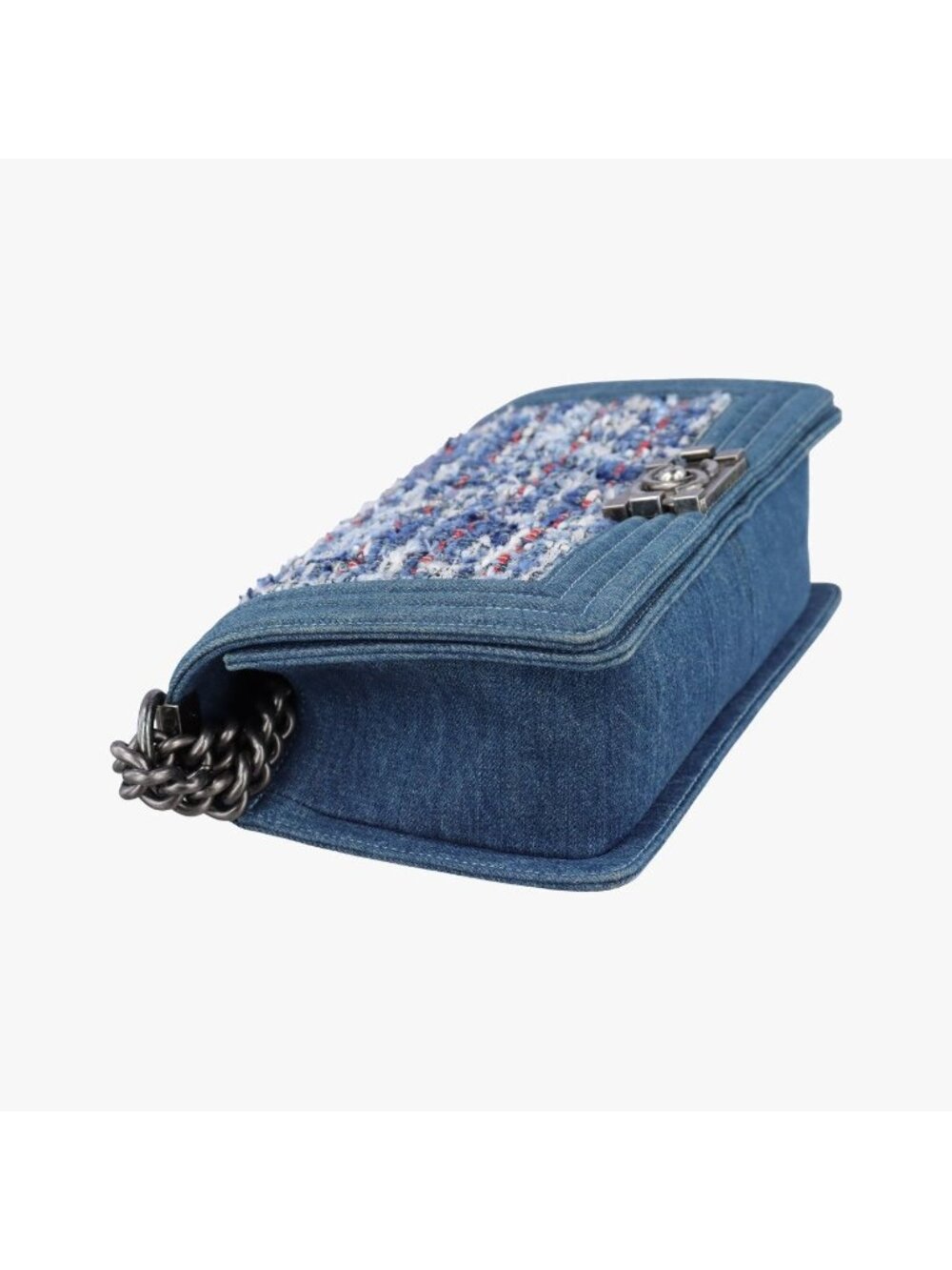 ★SOLD★ Chanel Blue Multicolor Denim Messenger Bag - Picture 5 of 15